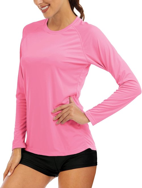 MAGCOMSEN Women's Long Sleeve Sun Protection Shirts - UPF 50+ for Hiking, Fishing & Workouts