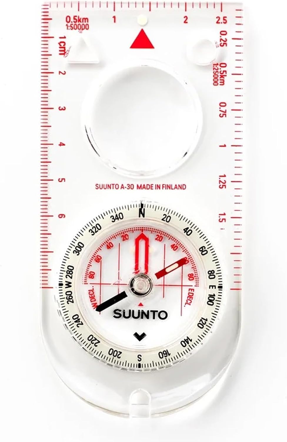 SUUNTO A-30 Compass - Compact Hiking Compass with Luminous Markings for Low Light Conditions