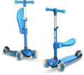 Gotrax KS3 Kids Kick Scooter - LED Lighted Wheels, Adjustable Handlebars & Removable Seat | Ages 2-8, Up to 110 Lbs