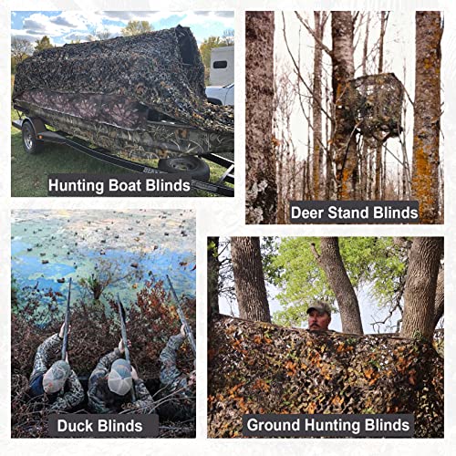 Camouflage Netting for Hunting & Outdoor Use - Maple Leaf Pattern, 5ft x 65ft