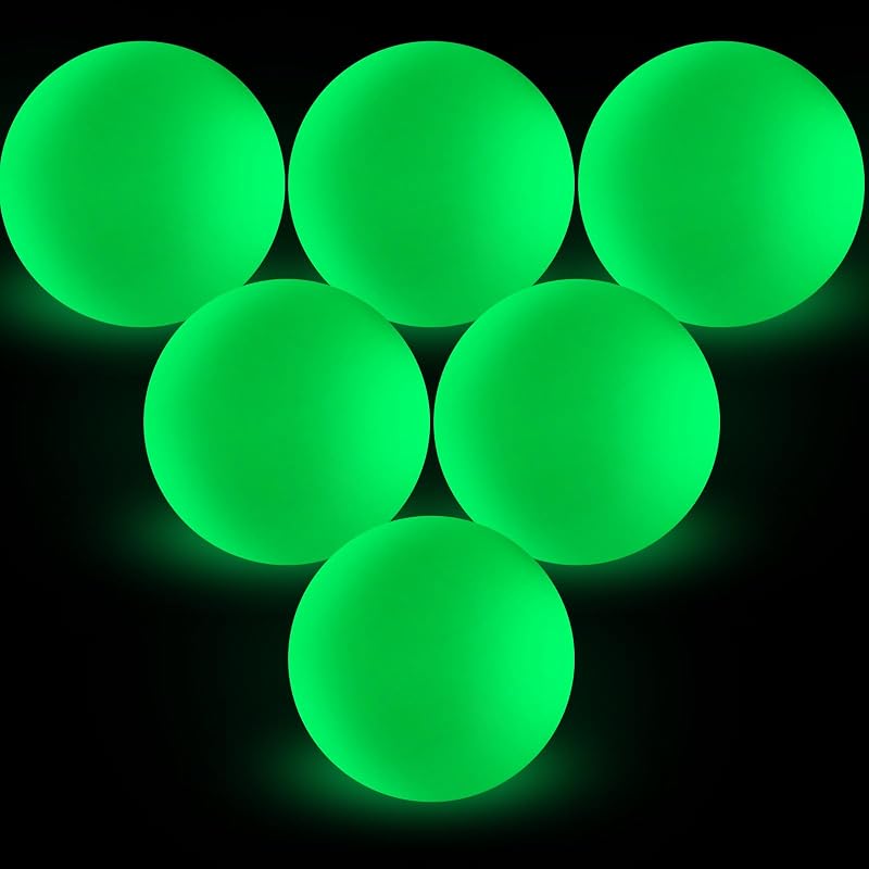 Glow in the Dark Lacrosse Balls Official Size - Six Pack, Green+6 - Soulchen