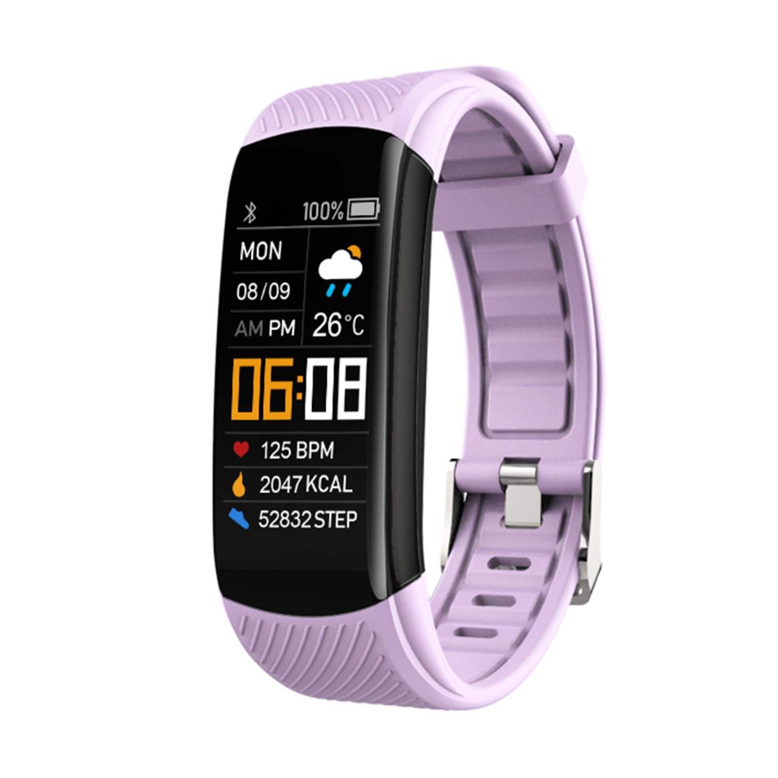 Yihou Fitness Trackers Fitness Watch Smart Watch with Heart Rate Monitor Multiple Sport Modes Sleep Monitor Step Counter for Android iOS Light Purple
