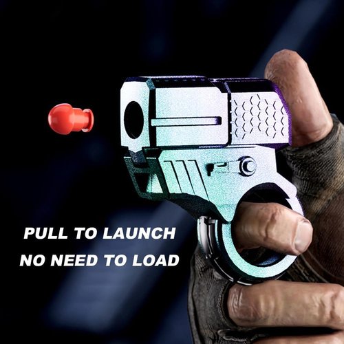 Alloy Fidget Ring - Metal Fingertip Launcher for Stress Relief | Black Sensory Toy for Adults