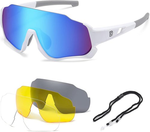 DUCO Kids Sunglasses - Polarized 4 Lenses Youth Sports Shades for Boys & Girls | DK280