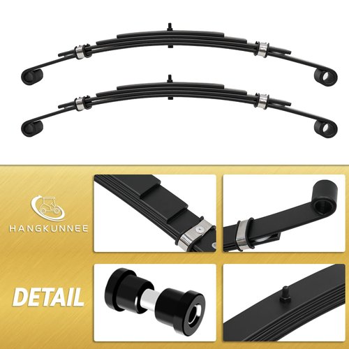 HANGKUNNEE Heavy Duty EZGO TXT Golf Cart Rear Leaf Spring Bushings & Sleeves Kit, Fits EZGO TXT 1994-Up Golf Cart - 4 Leaf