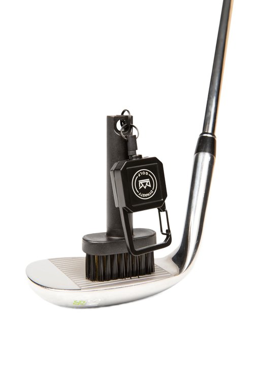 Mini Golf Club Brush - Premium Golf Brush Tool for Effective Cleaning, Durable Golf Club Cleaner Brush with Retractable Cord and Sturdy Bristles - Golf Brush and Groove Cleaner in One