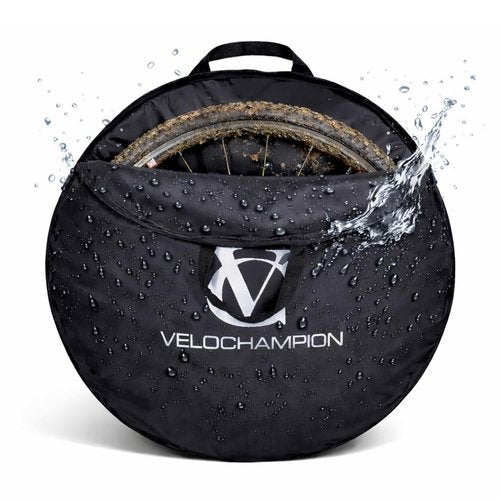 VeloChampion Waterproof Bicycle Wheel Bag Storage Cover | Mountain, Road, Gravel or Kids BMX | 650b. 700c. 16” 20” 24” 26” 27.5” 29” Bike Wheelset Transport Travel Case