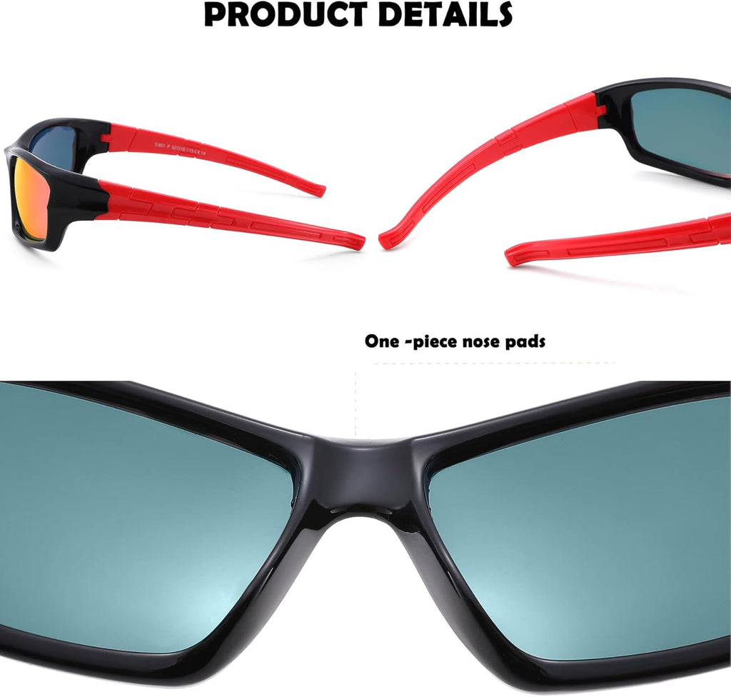 Skiennix Kids Polarized Sunglasses - Stylish UV Protection for Boys & Girls | Youth Size