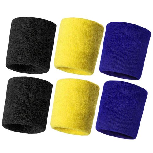HANERDUN Wrist Sweatbands Thick Terry Cloth Wristbands for Men and Women Athletic Sweat Bands for Sports Tennis Gym Basketball