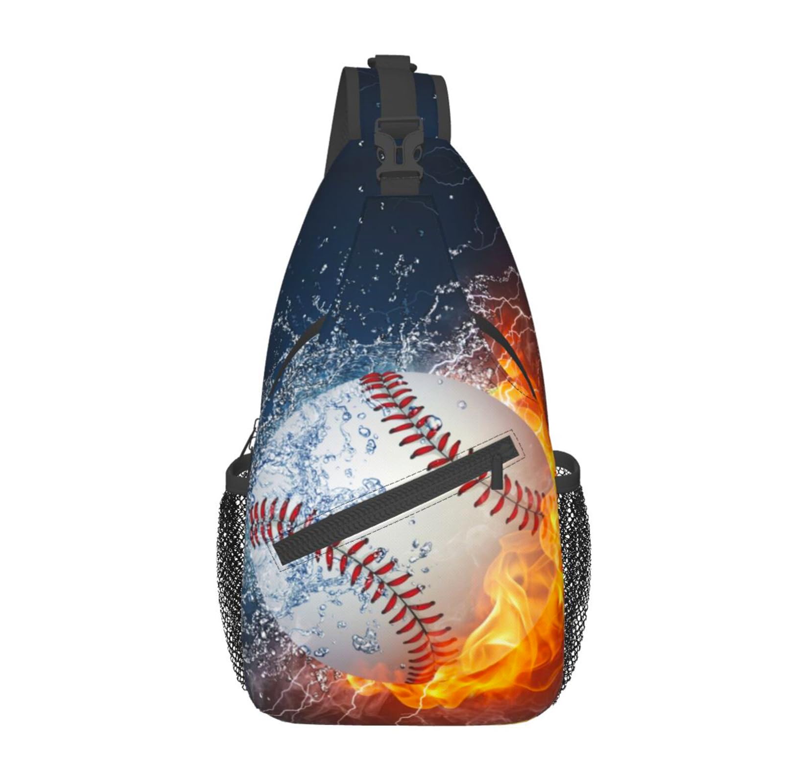VOOHDDY Baseball Ball Cool Sling Bag For Men Women Travel Hiking Backpack Crossbody Shoulder Chest Bags Casual Daypack Sport