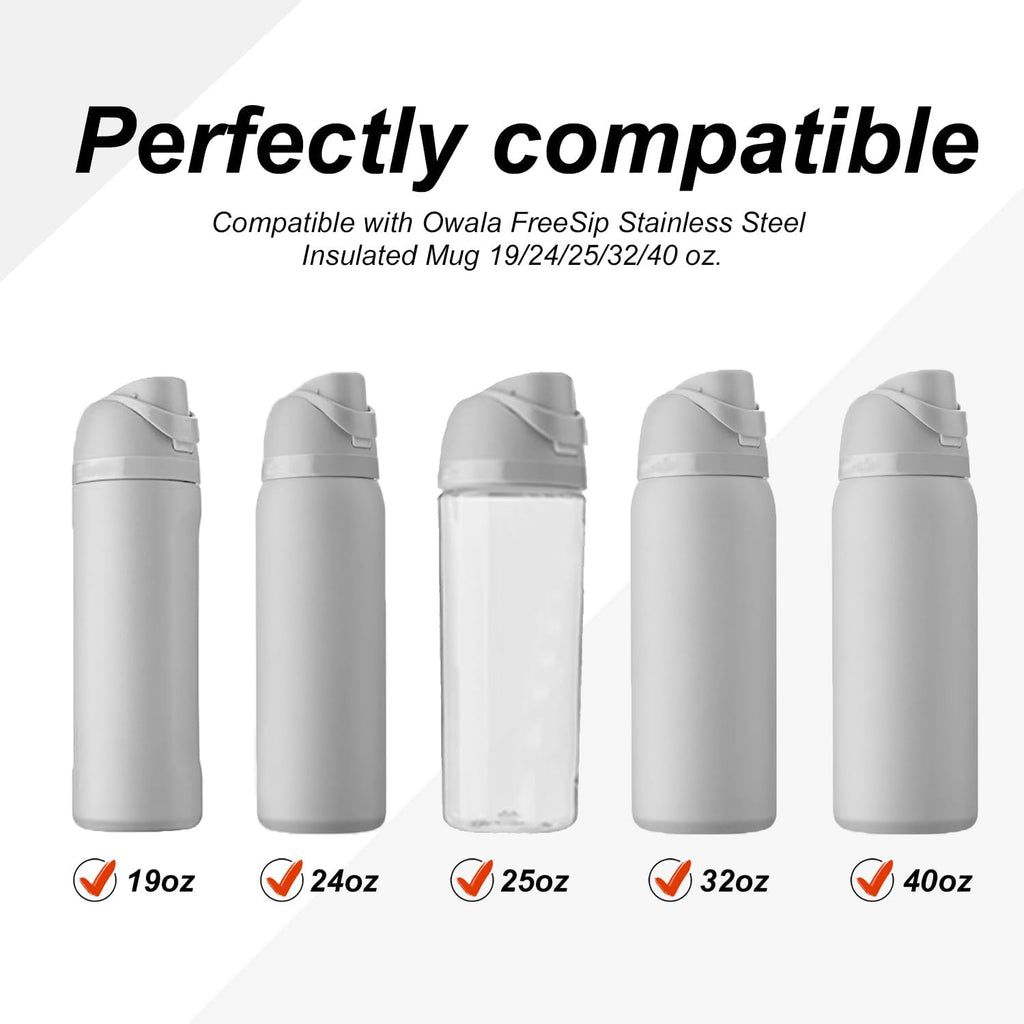 PEUTIER Replacement Stopper Set - BPA-Free Silicone Lids for Owala FreeSip Water Bottles | 3pcs
