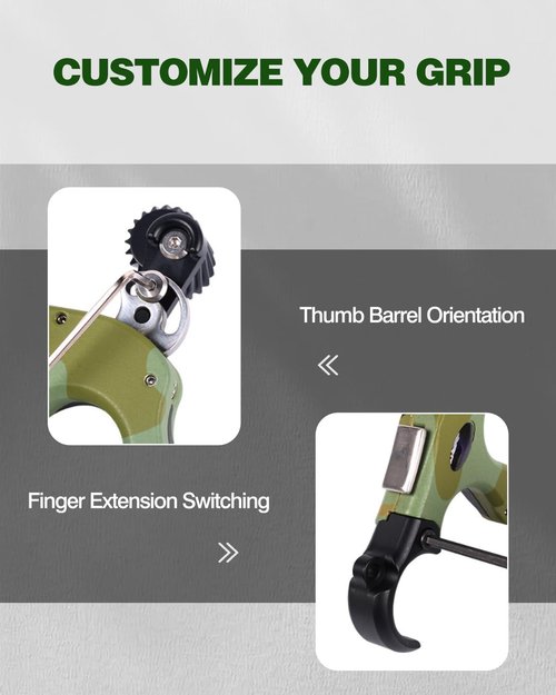 NOVASPARK Aluminum Thumb Button Release Aid - Crisp Zero-Creep Trigger & Adjustable Tension for 3D Archery | 4 & 3 Finger Design, 150lbs Capacity
