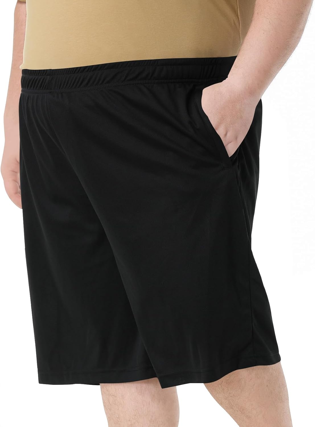 Skiennix Men's Basketball Shorts - Lightweight Dry-Fit Athletic Training with Zipper Pockets | Regular & Big Tall Sizes