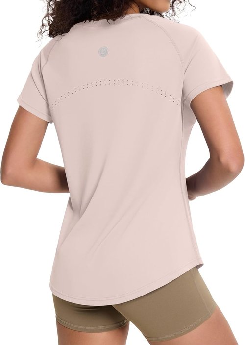 Loovoo Women's Workout Top - Breathable Loose Fit Activewear Tee | Quick Dry Gym Shirt