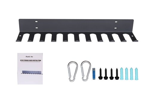 Alvade Home Gym Storage Rack, Extra Long 23‘Barbell Rack Weight Room Organizer 11 Prong Gym Equipment Storage Rack for Gym Accessories Like Fitness Bands,Resistance Bands,Straps,Foam Rollers,Barbell