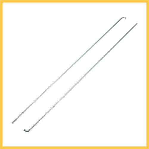 REPAIROCK 36 Pcs 14G J Bend 260mm x 2mm Bike Bicycle Spokes with Nipples Steel Silver Tone Auto Replacement Parts