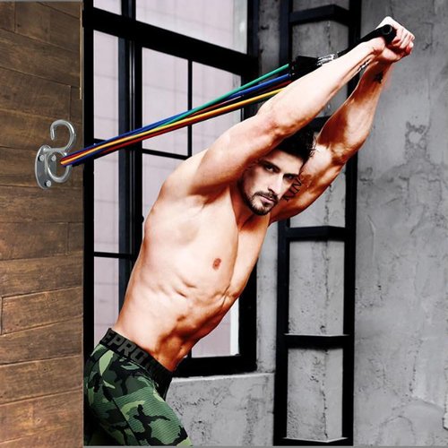 QIAOTLB 2PCS Heavy Duty Resistance Band Wall Anchor for Home Gym Strength Training Resistance Bands Suspension Straps Stretching Band