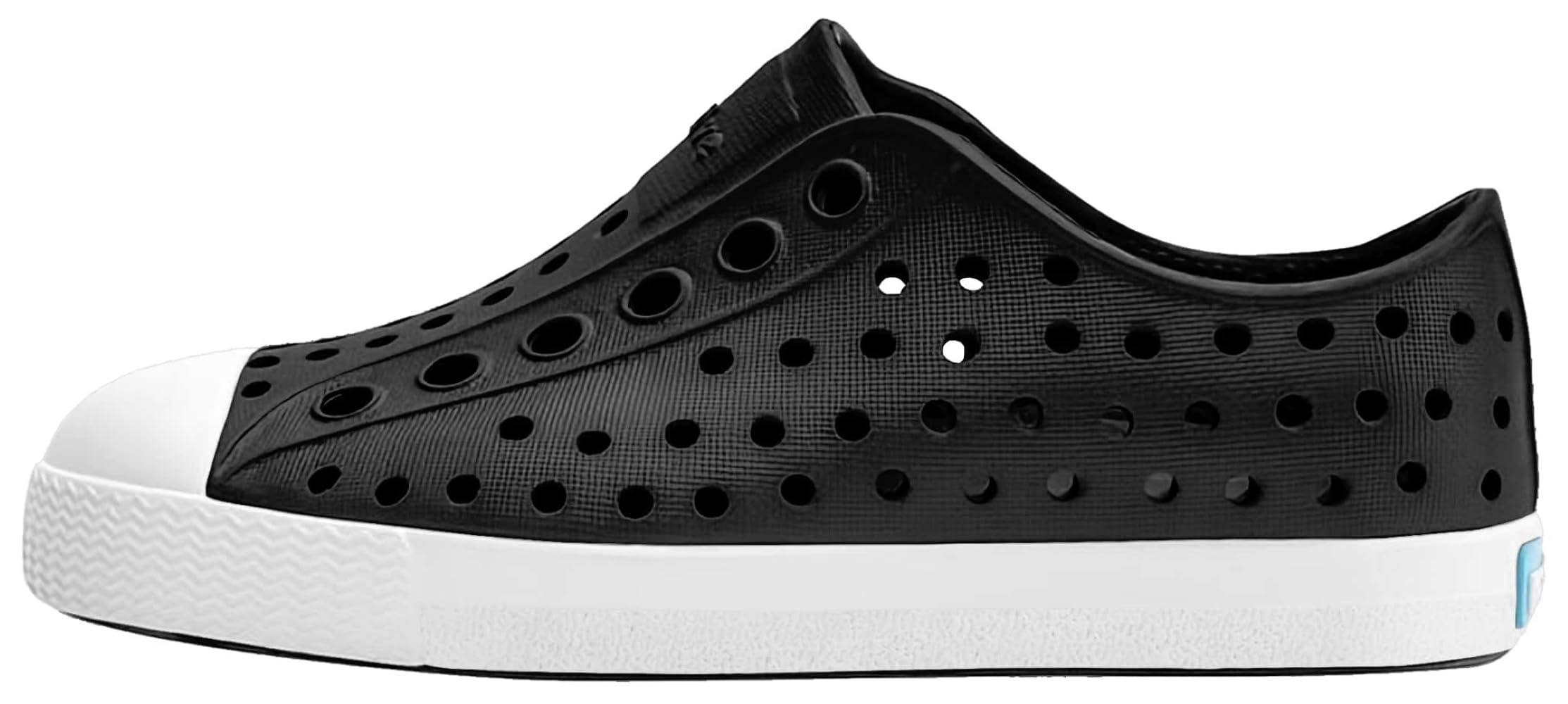Native Shoes Unisex-Kids Jefferson Sneakers, Jiffy Black/Shell White, 8 Toddler
