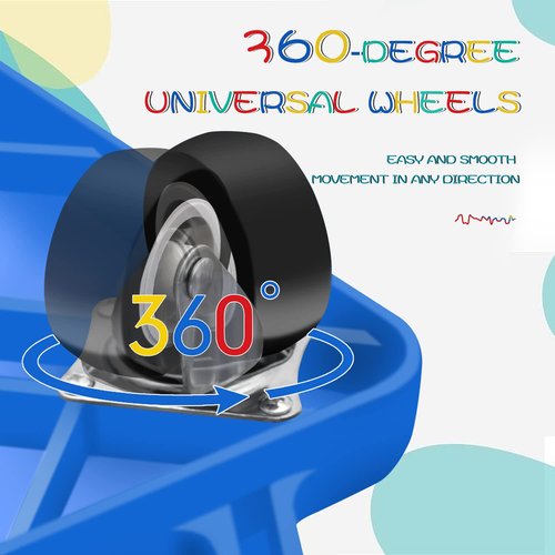 Tujol 4 Pack Sports Floor Scooter with Handles, Sitting Scooter Board for Kids, Age: Over 6 Years Old