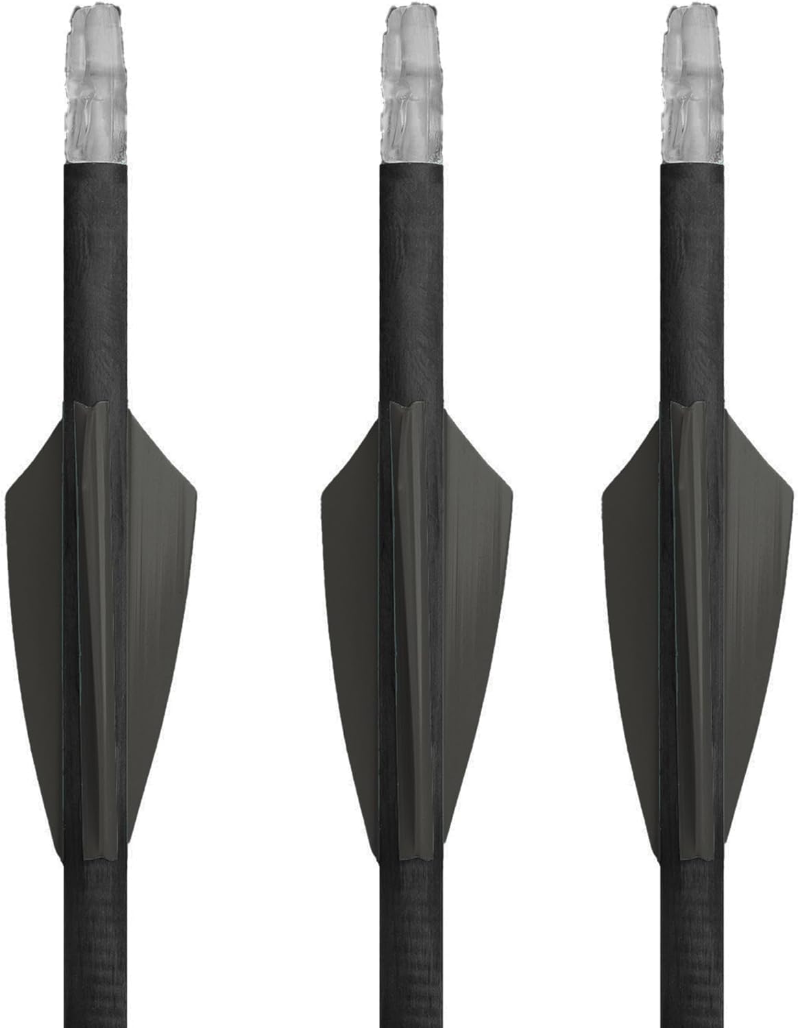 TAC Vanes 2.25" Driver Arrow Vanes - Durable Archery Fletching for Compound & Crossbow | Black 100 Pack