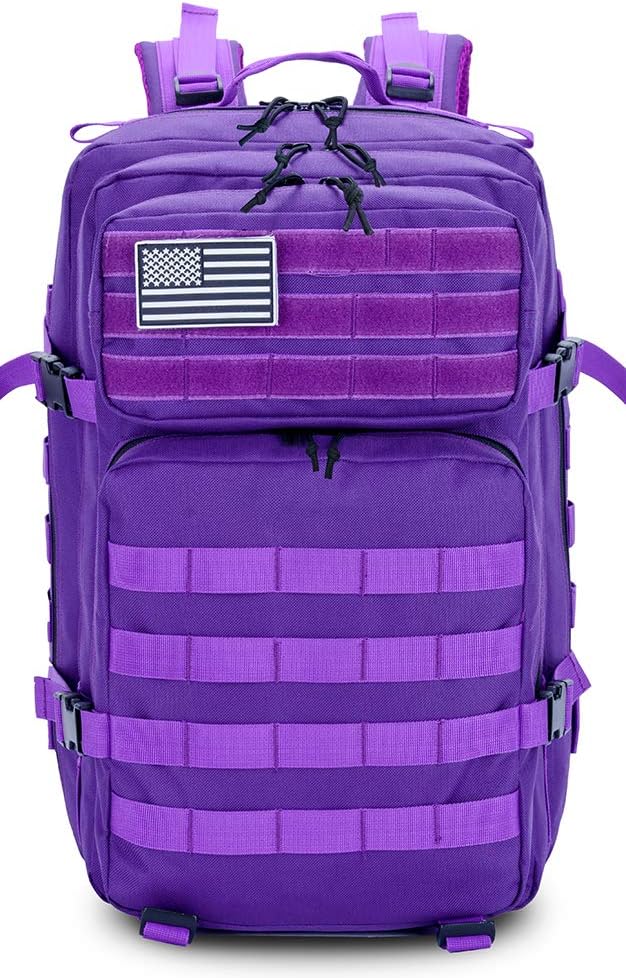 QT&QY Military Tactical Backpack - 45L Molle Army Assault Pack for Hiking & Trekking Adventures