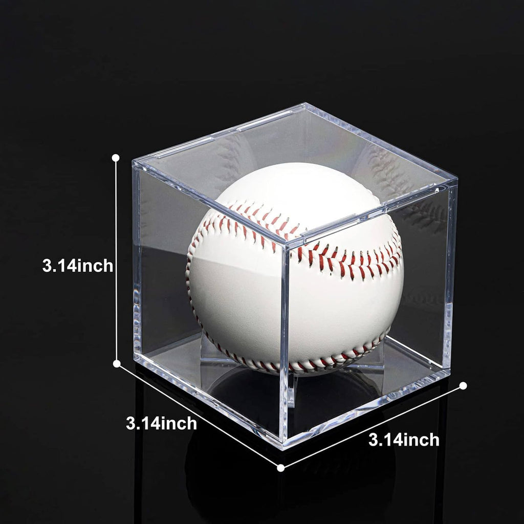 Skiennix 8 Pack Baseball Display Cases - UV Protected Acrylic Holder for Official Size Balls | Clear Memorabilia Showcase