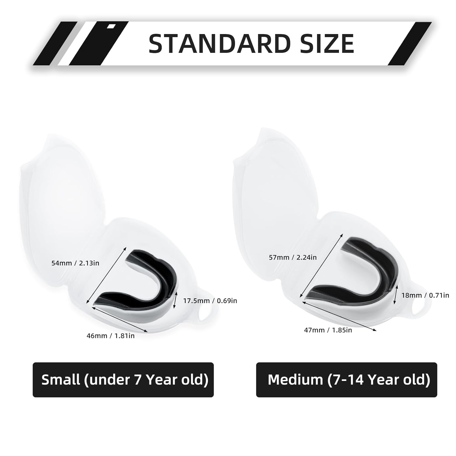 Skiennix Kids Mouth Guard - 5 Pack Youth Sports Mouthguards with Case for Football, Basketball & More