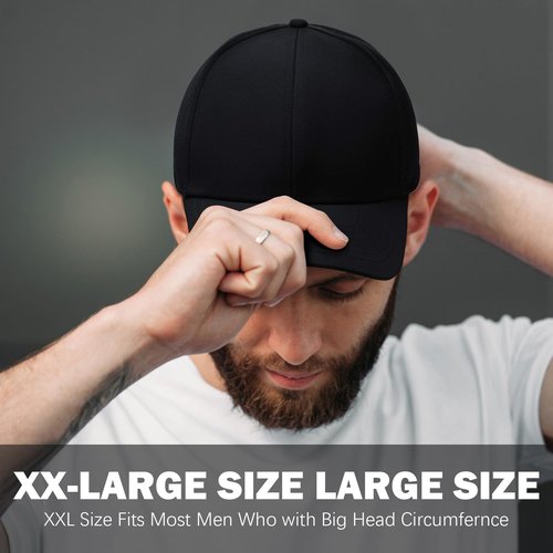 Oversize XXL Quick Dry Baseball Caps for Men, Mesh Snapback Hat for Big Head 23.6"-25.9", Unisex Outdoor Sport Hat