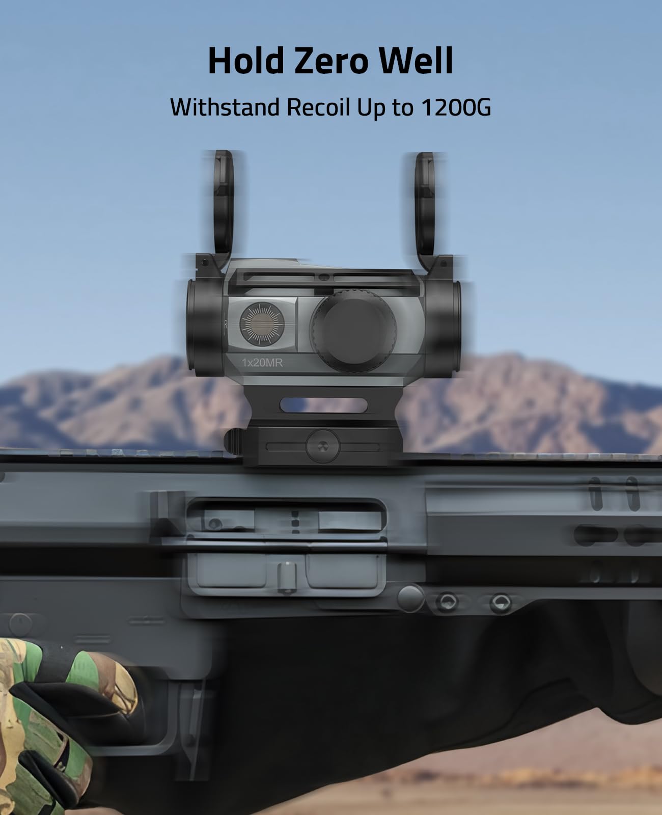 CVLIFE EagleFeather X Solar Multi-Reticle Red Dot Sight for Rifle,1x20mm 2MOA Dot 40MOA Circle Motion Awake Solar Optics with Quick Detach Mount Flip Up Covers,IPX7 Waterproof Fogproof