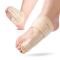 Big Toe Splint for Women & Men, Broken Big Toe Support Brace for Fracture Fixation,Sports Sprains,Injuries, Adjustable Big Toe Protector with 2 Stainless Steel Plates for Day & Night - Right（Beige）