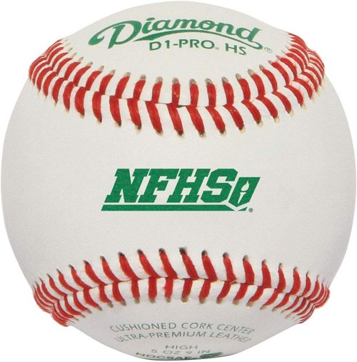 Diamond Baseballs - NFHS Professional League Leather Balls | 12-Pack for Competitive Play