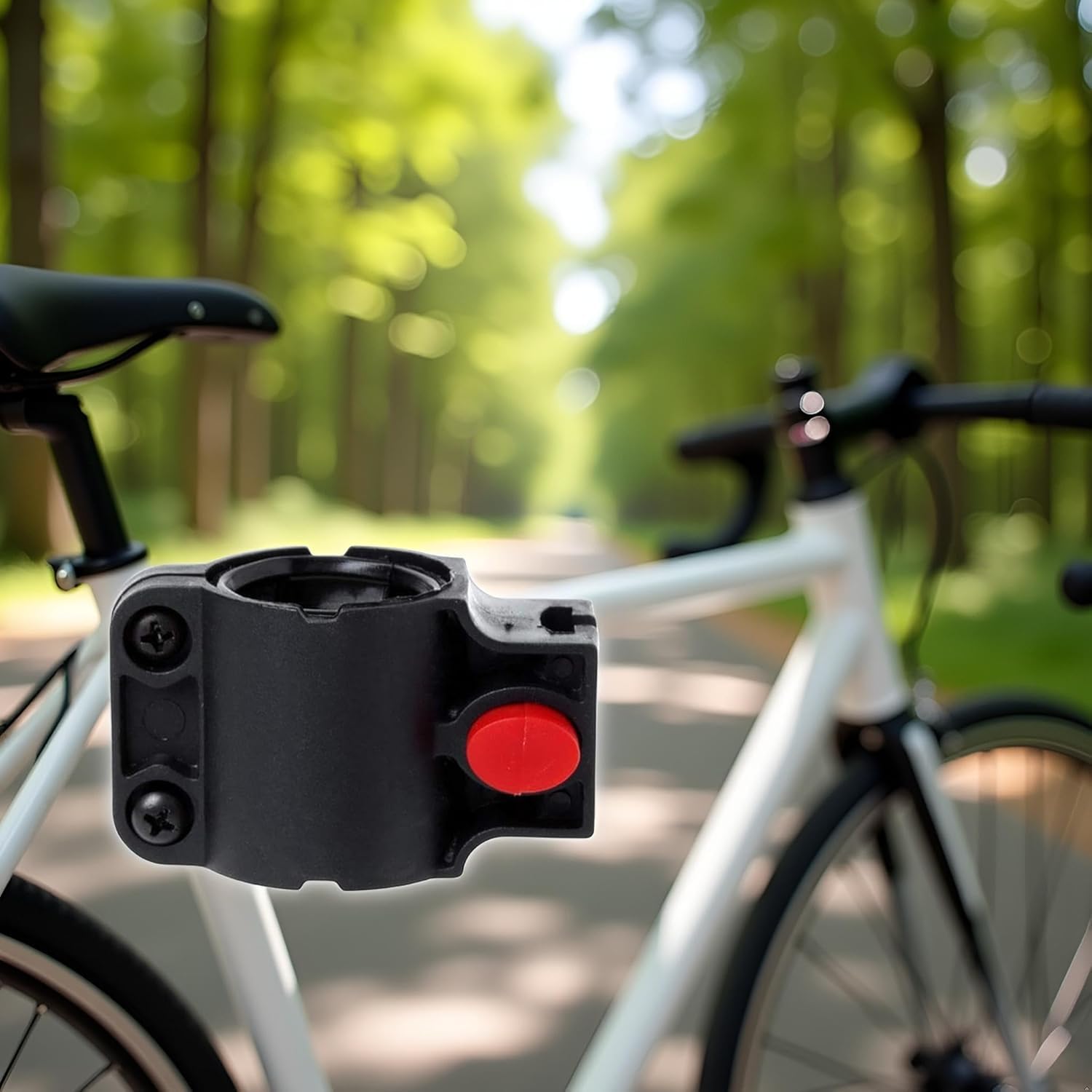 Universal Bike U-Lock Holder - Mount for Road and Mountain Bikes, Adjustable No-Drill Frame Bracket with Anti-Slip Design (Black)
