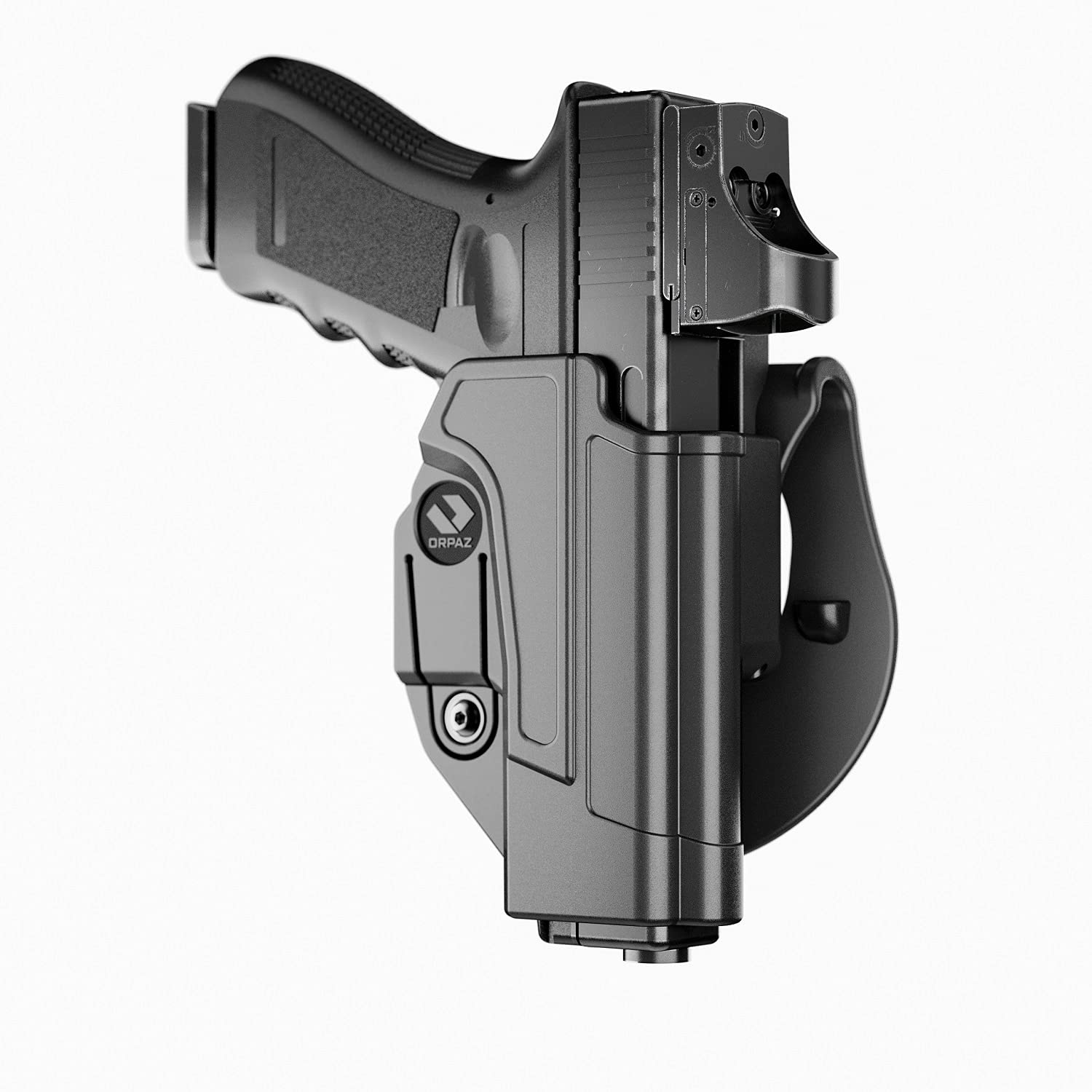 Orpaz C-Series S&W M&P 40 Holster Compatible with S&W M&P 40 Right-Hand OWB Holster, Level II Retention, Paddle Holster - Unisex - Will Secure Your Handgun with a Tactical Appearance