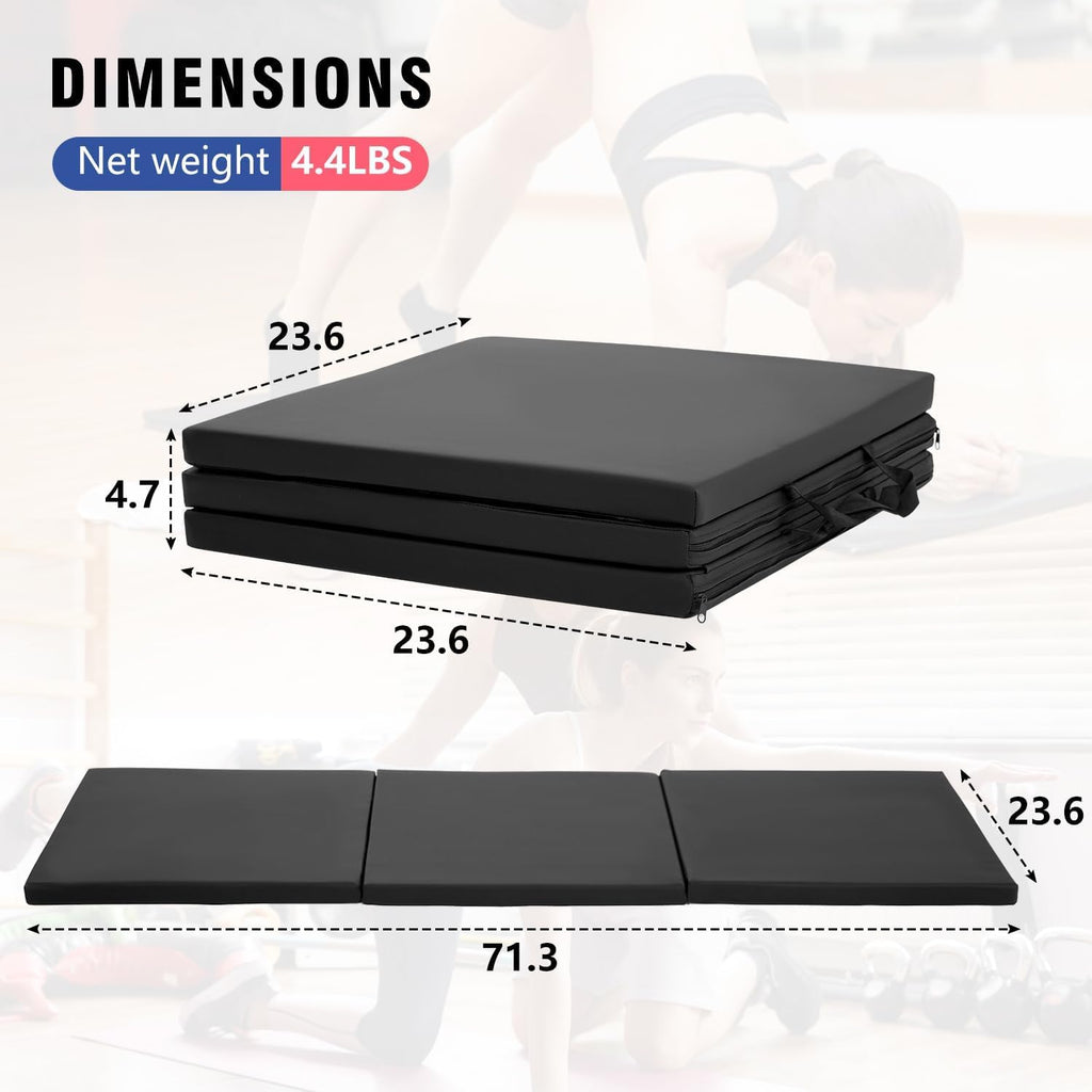 Skiennix Yoga Mat - Thick 2-Inch Workout Flooring for Home Gym | Foldable Foam for Kids & Adults