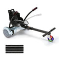 VEVOR Hoverboard Seat Attachment with LED Lights, for 6.5" 8" 8.5" 10" Hoverboards, Adjustable Frame & Grips Control, 220 LBS Load Capacity, Hoverboard Go Karts Accessory for Kids and Adults