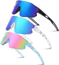 SEKKAF Kids Baseball Sunglasses for Boys Girls Youth Softball Cycling Sports Sunglasses UV400 Protection Age 5-12