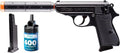 Elite Force Walther PPK/S 6mm BB Pistol Airsoft Gun Kit - Includes 400 BBs & Extra Magazine, Black