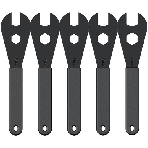 Pawfly 5 Pcs Bike Cone Wrench Set Tool, (13, 14, 15, 16, 17 mm) Slim Open End Spanner Tool Kit for Bicycle Wheel Hub Repair, Axle Nut Remover & Bearing Adjuster, Black