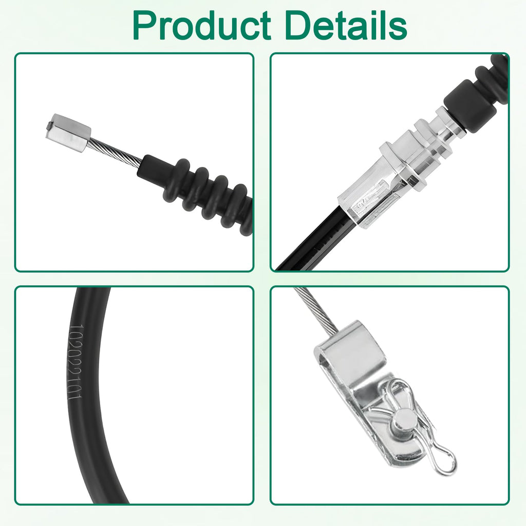 RO6G Replacement Club Car Ds Brake Cable 102022101 1020221-01 1019907 for 2000-Up Club Car Golf Cart Cable Stainless Steel Core Driver & Passenger Side Cables