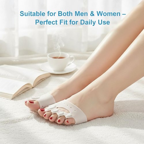 Habioer Upgraded Toe Separators & Toe Spacers for Women and Men - Podiatrist Recommended, Bunion Corrector, Foot Alignment and Pain Relief(2 Pair)