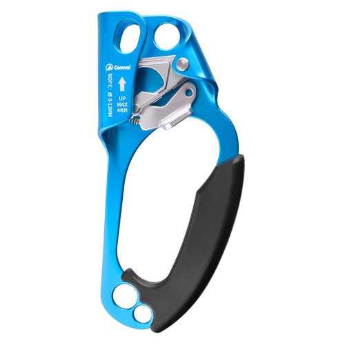 TRIWODNER Climbing Hand Ascender Rock Climbing Tree Arborist Rescue Rappelling Equip Left Right Hand Climbing Ascender Rope Clamp for 8-13mm (Right Hand Blue)