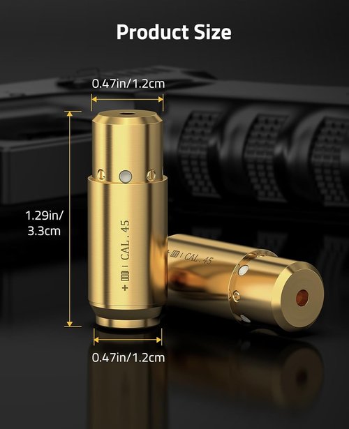 CVLIFE Red Laser Bore Sight - Compatible with 223, 5.56mm, 9mm, .243, .308, 12 Gauge, 7.62x39mm, .45 ACP - Batteries Included