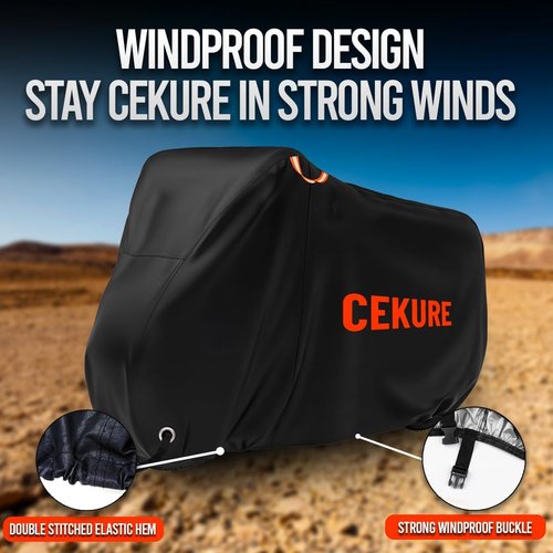 Bike Cover | Skiennix Waterproof Outdoor 210D - Heavy Duty Oxford for 1-2 Bikes with Carry Bag
