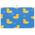 KOBLEN Rubber Ducks Golf Towel with Carabiner 24x15 inches Microfiber Durable Perfect for Cleaning Clubs and Balls Essential Golfing Accessory for Men and Women