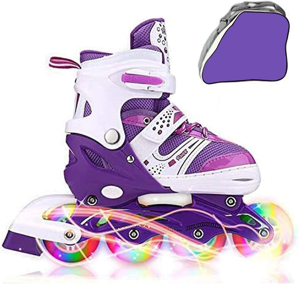 Skiennix Adjustable Inline Skates for Kids 4-12 - Light Up Wheels | Perfect for Indoor & Outdoor Fun
