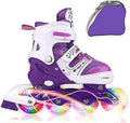 Skiennix Adjustable Inline Skates for Kids 4-12 - Light Up Wheels | Perfect for Indoor & Outdoor Fun