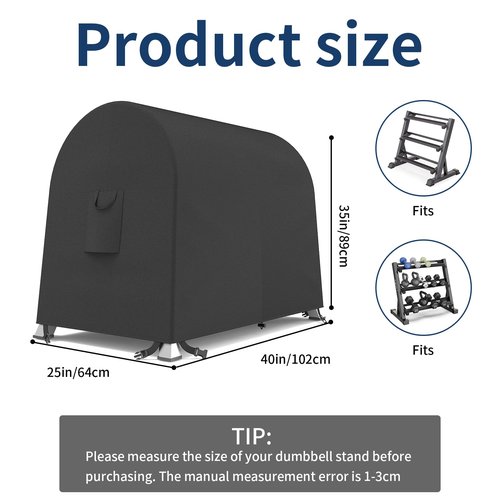 Weight Rack Cover for Home Gym Dumbbells Squat Rack Cover A-Frame Dumbbell Rack - Waterproof and Dustproof Oxford Cloth for Home Gym Dumbbell Set Brackets