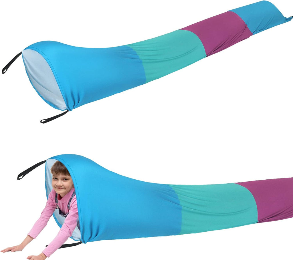 Shappy 12 Ft Sensory Tunnel - Calm Compression Tube Play Tunnel for Kids | Purple, Green, Blue