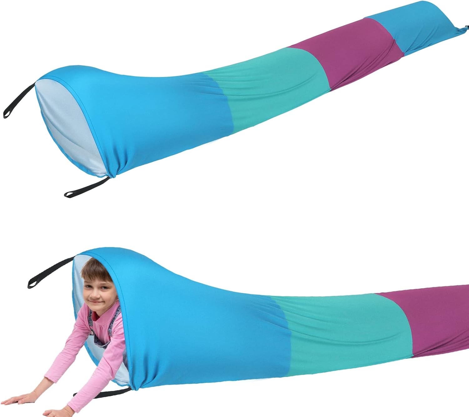 Shappy 12 Ft Sensory Tunnel - Calm Compression Tube Play Tunnel for Kids | Purple, Green, Blue