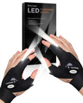 ThxToms LED Flashlight Gloves, Gifts for Him Men Boyfriend Husband, Mens Gifts for Fathers Day Christmas Birthday, Cool Gadgets Tools for Fishing, Repairing, Camping, 1 Pair Black